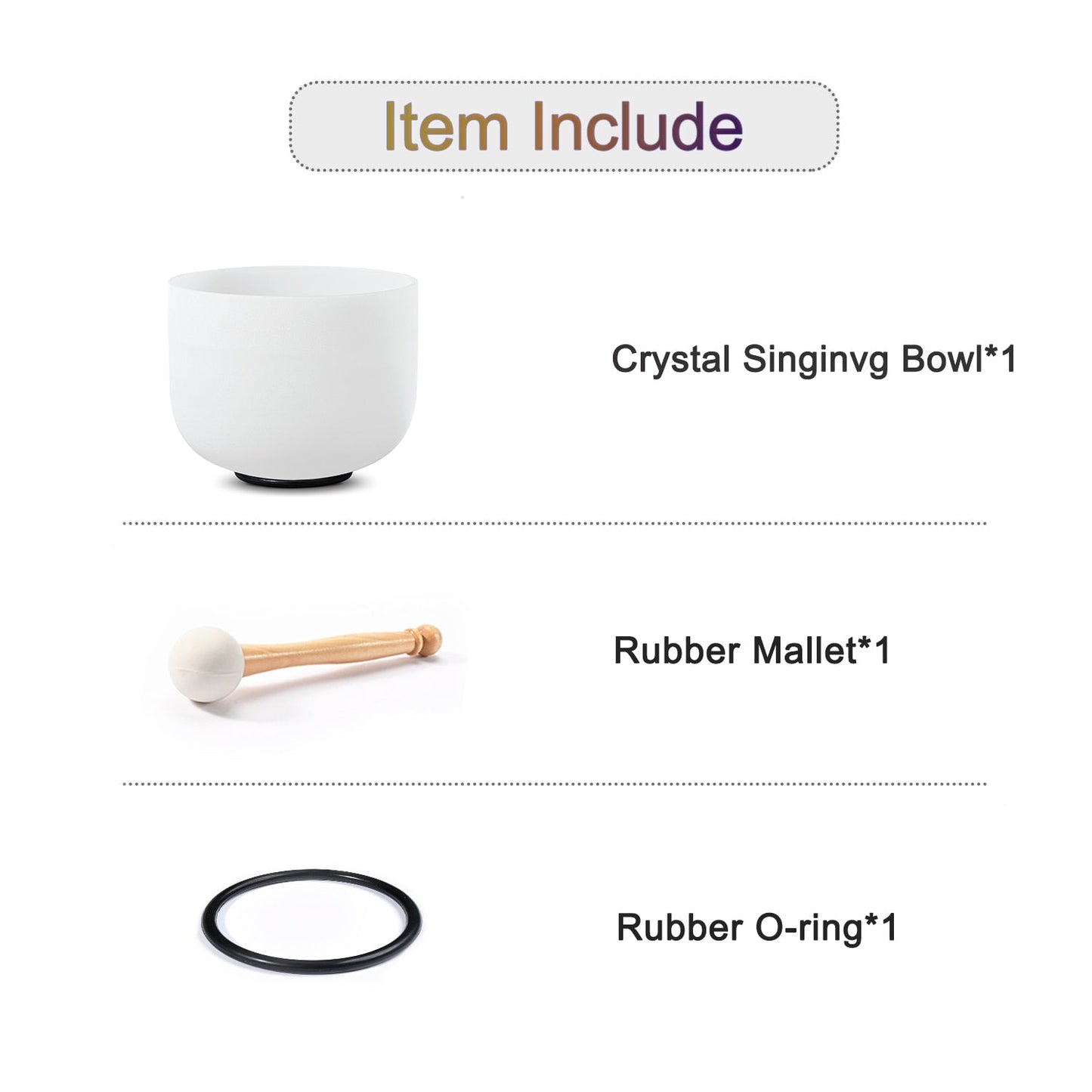 Crystal Sound Bowl Frosted Quartz, Frequency 440Hz