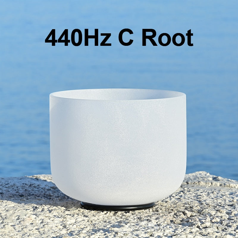 Crystal Sound Bowl Frosted Quartz, Frequency 440Hz