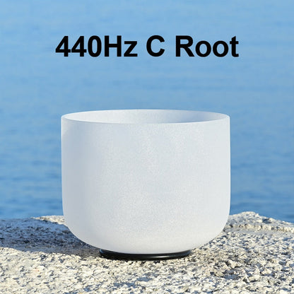 Crystal Sound Bowl Frosted Quartz, Frequency 440Hz