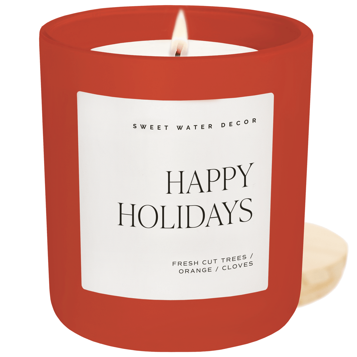 "Happy Holidays" 15oz Soy Candle - Apple, Cinnamon, Spruce, Orange, Clove