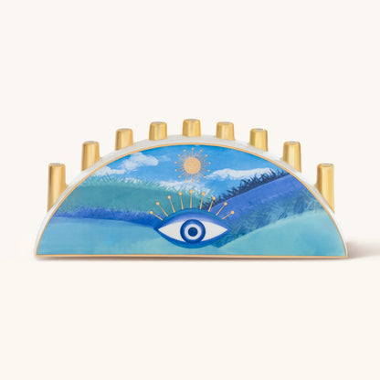 Awakened Hope Ceramic Evil Eye Menorah