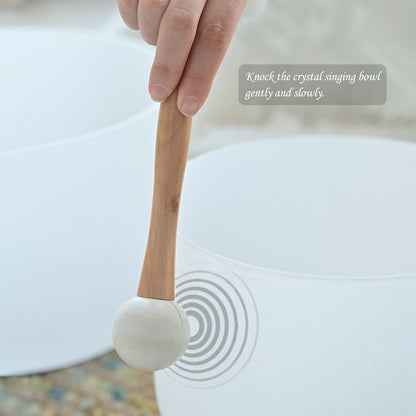 Crystal Sound Bowl Frosted Quartz, Frequency 440Hz