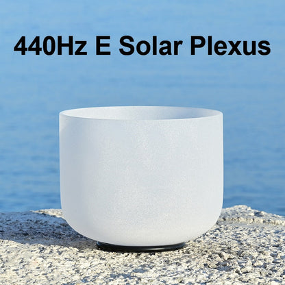 Crystal Sound Bowl Frosted Quartz, Frequency 440Hz