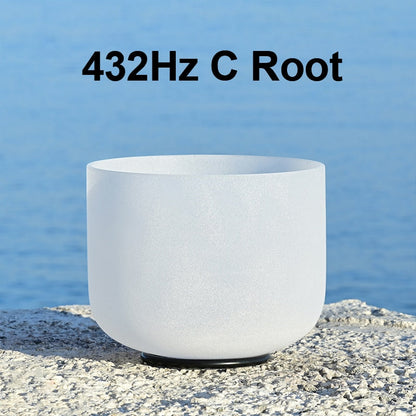Crystal Sound Bowl Frosted Quartz, Frequency 440Hz