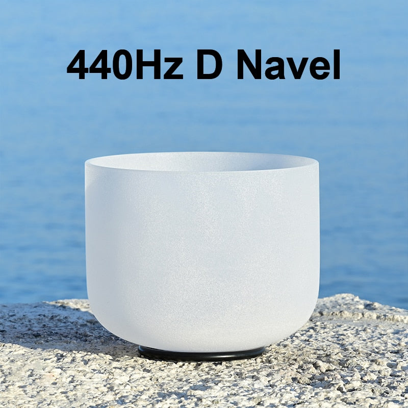 Crystal Sound Bowl Frosted Quartz, Frequency 440Hz
