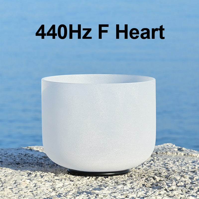 Crystal Sound Bowl Frosted Quartz, Frequency 440Hz
