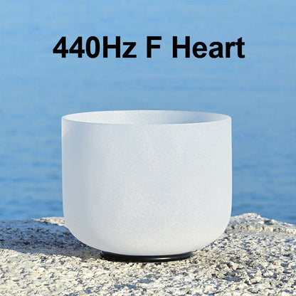 Crystal Sound Bowl Frosted Quartz, Frequency 440Hz