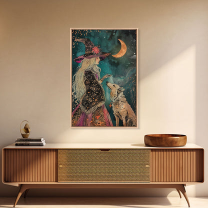 Witch and Dog - Wall Art