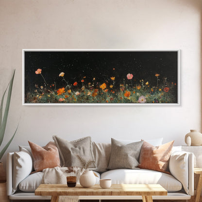 Dark & Moody Wild Flowers Canvas Print