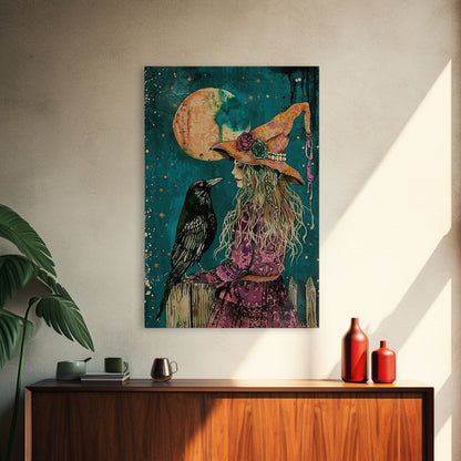 Witch and Crow  - Wall Art