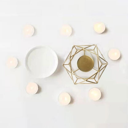 Gold Geometric Ceramic Essential Oil/Wax Melt Burner