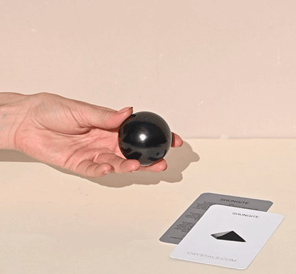 HUGE XL Shungite Sphere – EMF Protection & Grounding Crystal