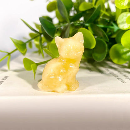 Crystal Cat Statue