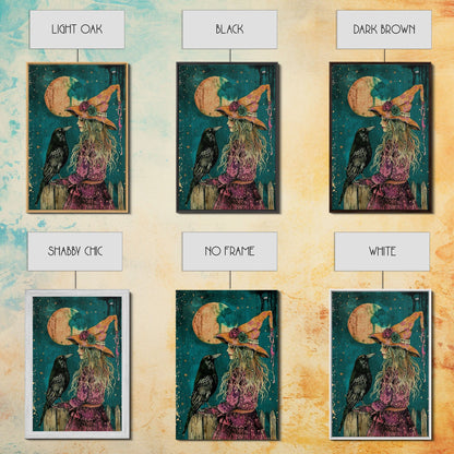 Witch and Crow  - Wall Art