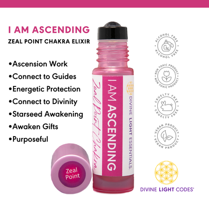I Am Ascending Essential Oil Elixir - Zeal Point Chakra - Awaken Spiritual Gifts - Divine Harmony