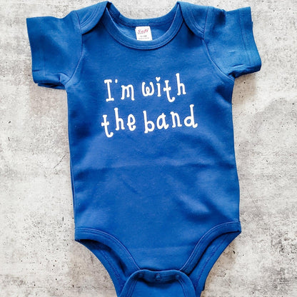 I'M WITH THE BAND Short Sleeve Baby Bodysuit