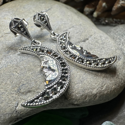 Midnight Goddess Moon Earrings