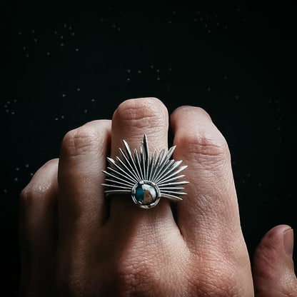 Sun Goddess Ring with Copper Turquoise