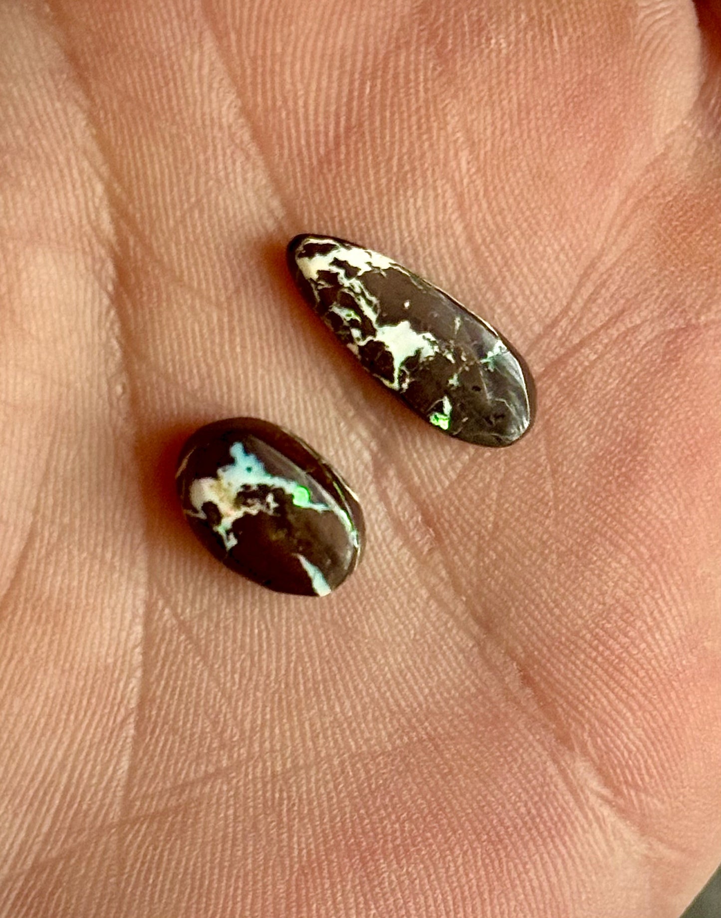 Dragon Pattern Boulder Opal Cabochons – Rare, Polished Gemstones for Jewelry & Collectors