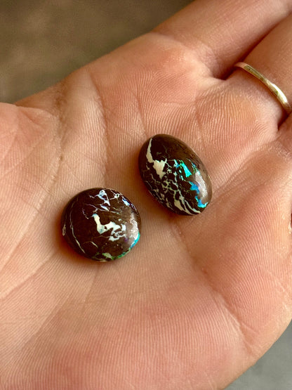Dragon Pattern Boulder Opal Cabochons – Rare, Polished Gemstones for Jewelry & Collectors