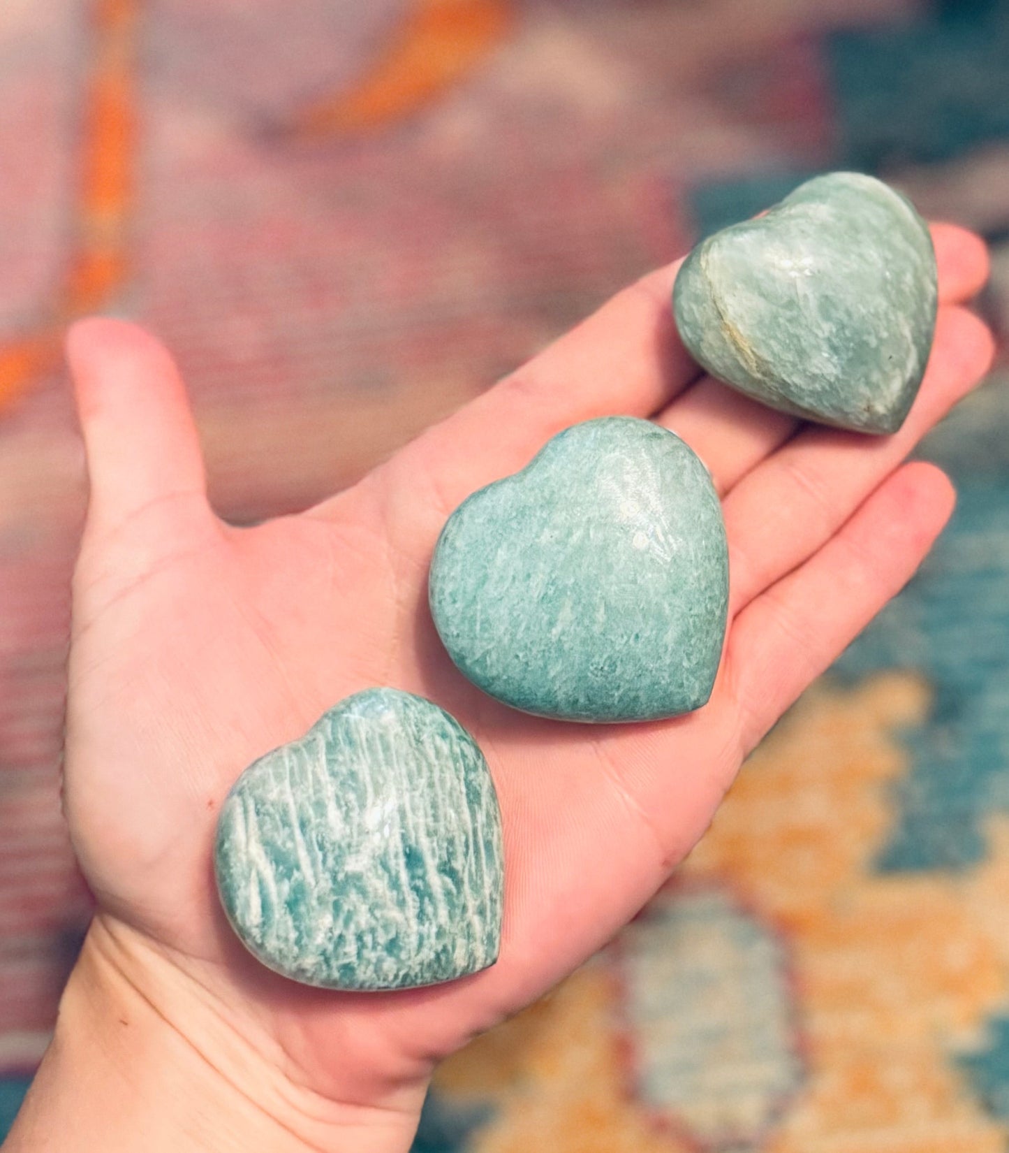 Amazonite Hearts