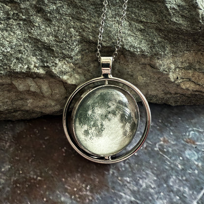 Full Moon Double Sided Fidget Necklace