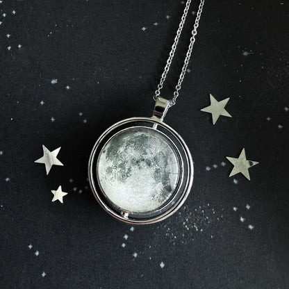 Full Moon Double Sided Fidget Necklace