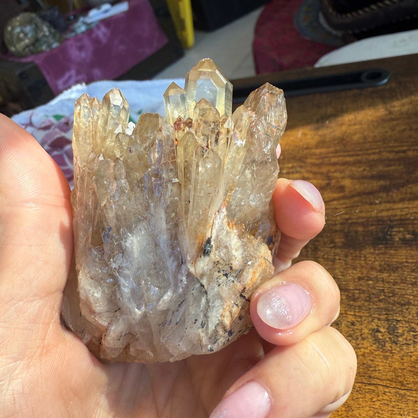 Kundalini Citrine Cluster with Crystal-Filled Cave ✨🔮🖤