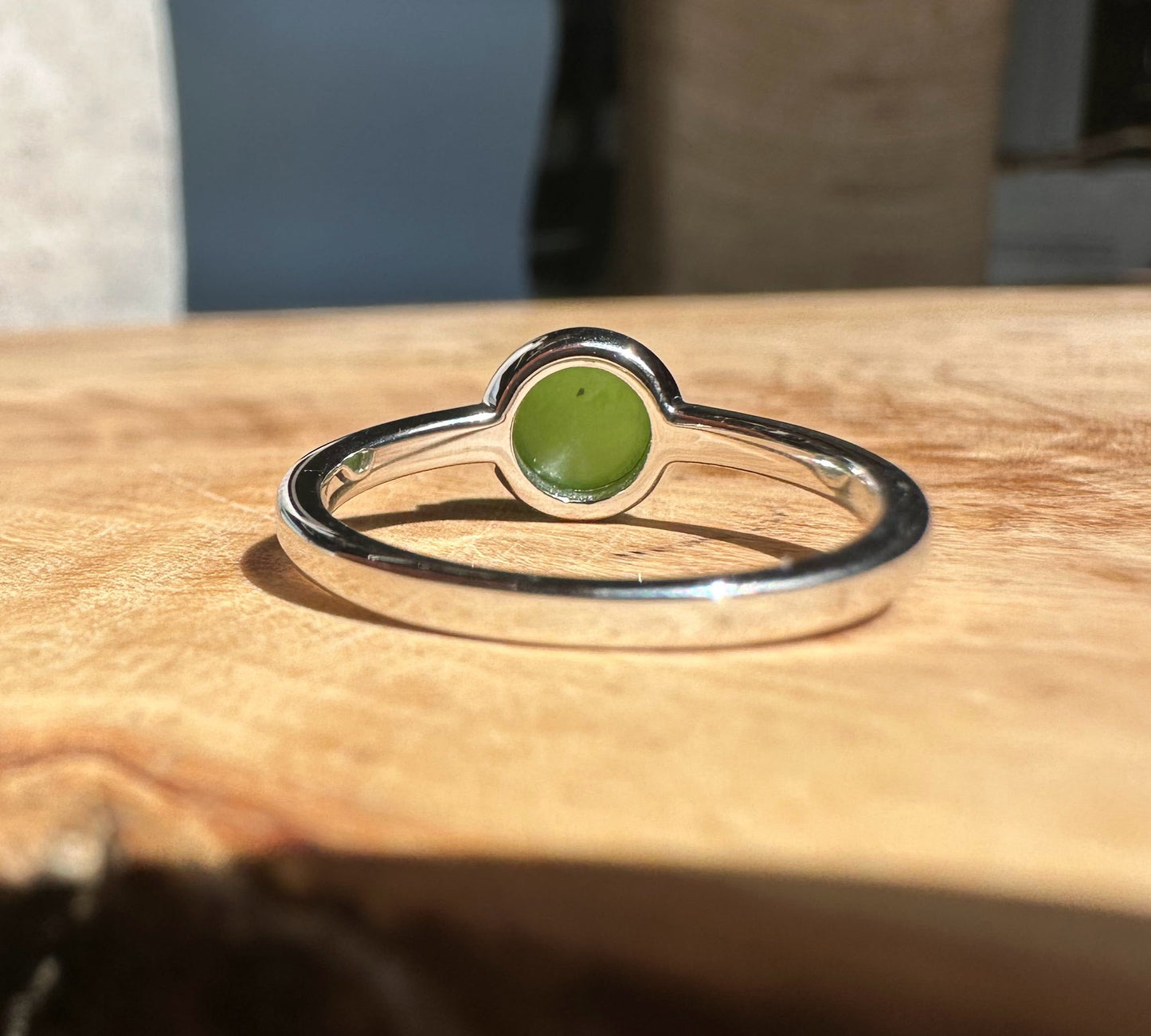 Canadian Jade Silver Ring – Genuine Nephrite Jade, Sterling Setting