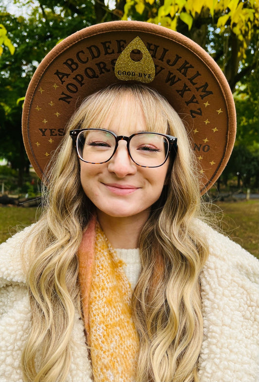 Fox & Fable - Vegan Felt Wide Brim Hat - XL Brim - Caramel - Spirit Board