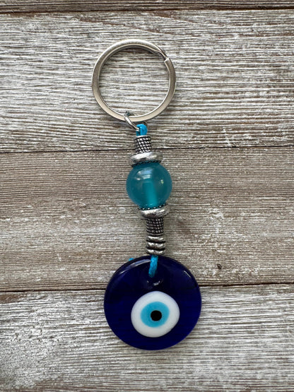 Evil Eye Beaded Keychain / Bag Charm