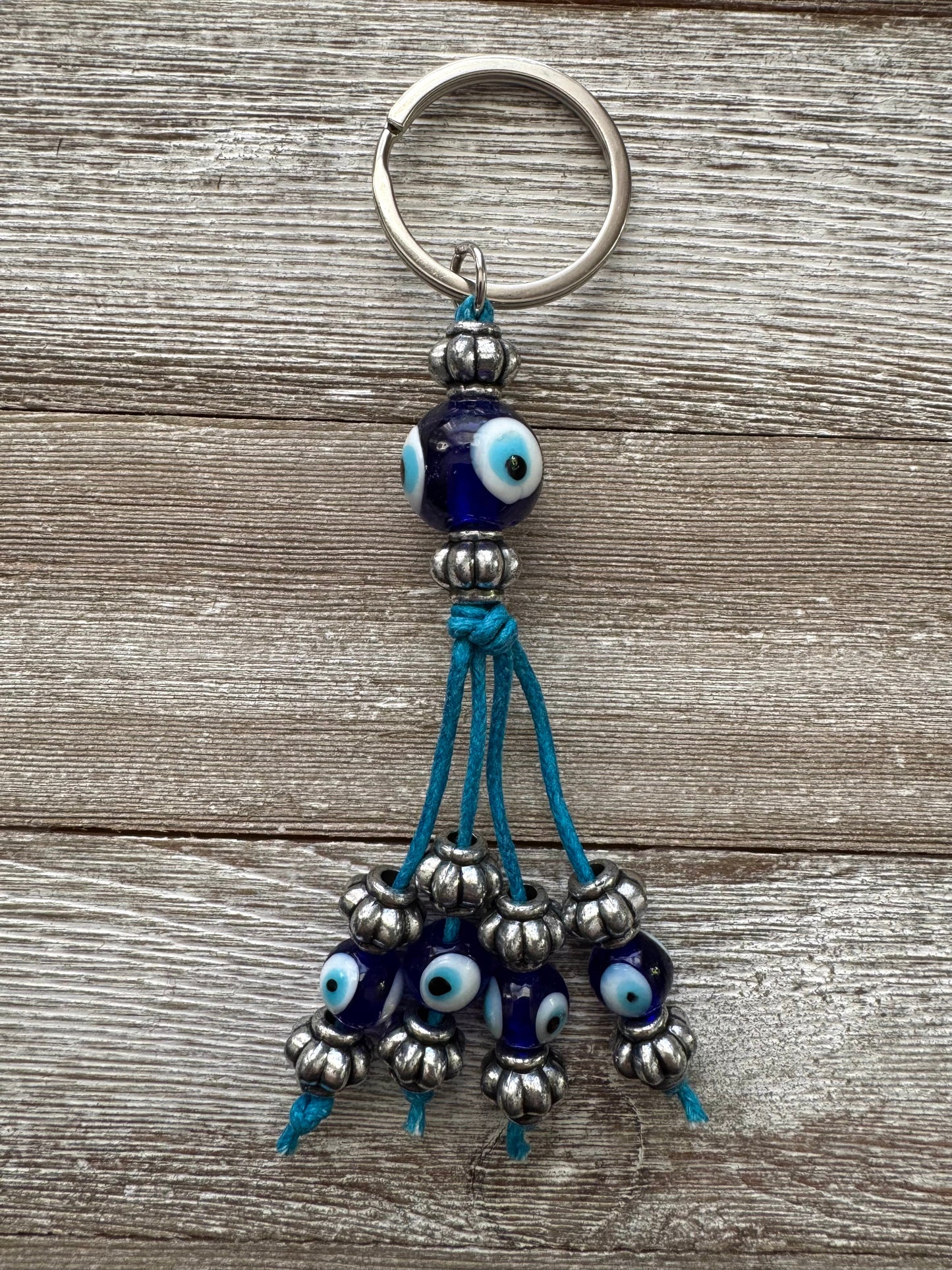 Evil Eye Beaded Keychain / Bag Charm
