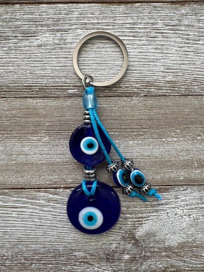 Evil Eye Beaded Keychain / Bag Charm