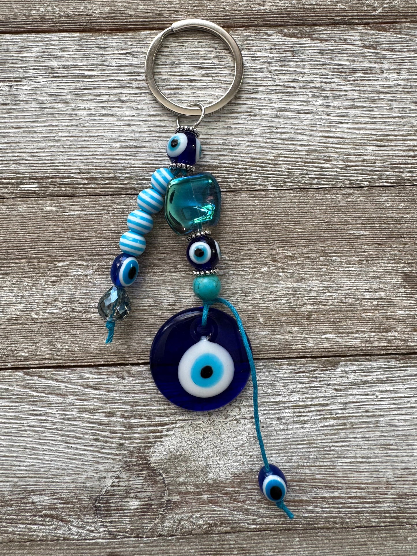 Evil Eye Beaded Keychain / Bag Charm