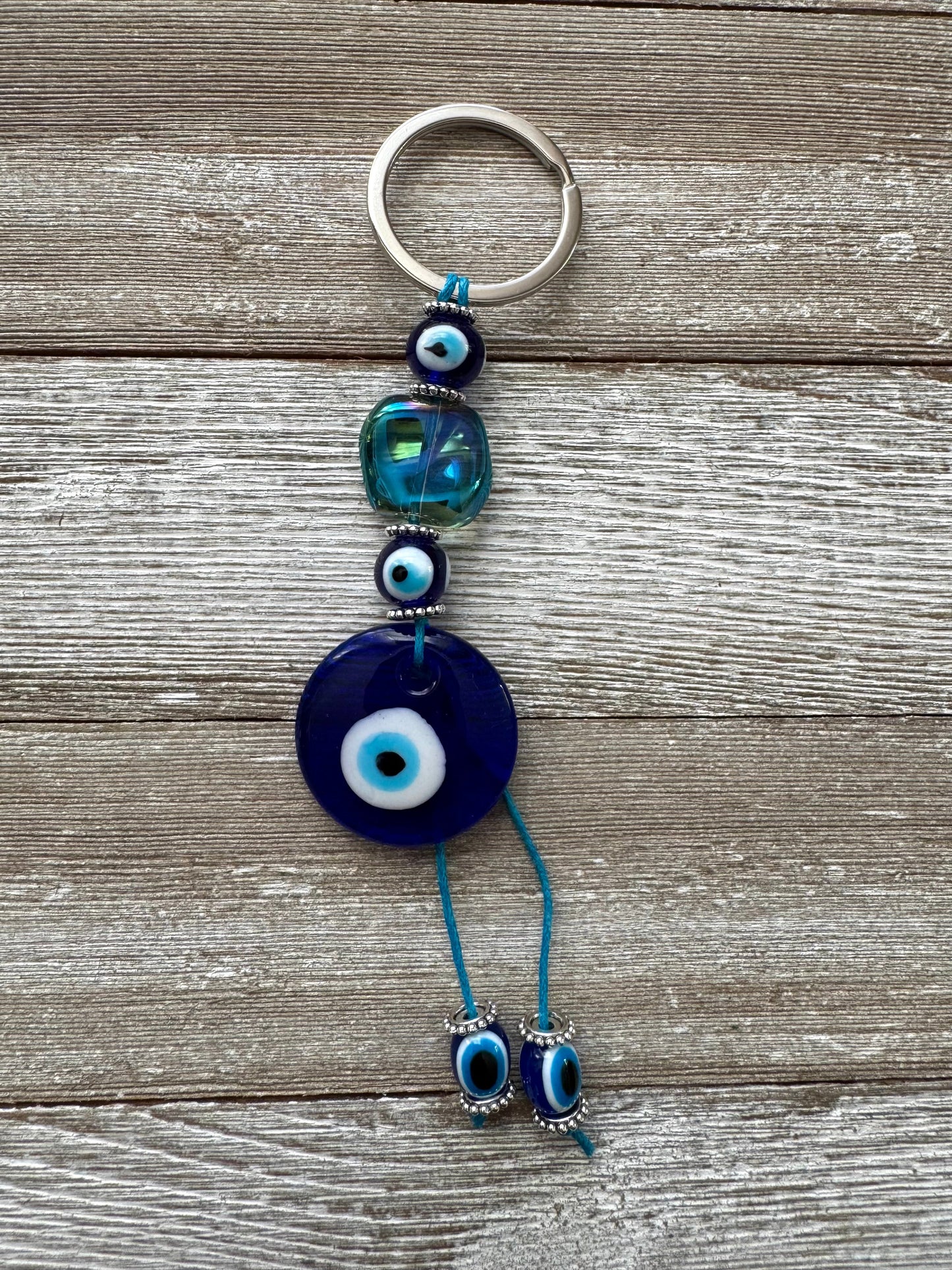 Evil Eye Beaded Keychain / Bag Charm