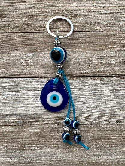 Evil Eye Beaded Keychain / Bag Charm