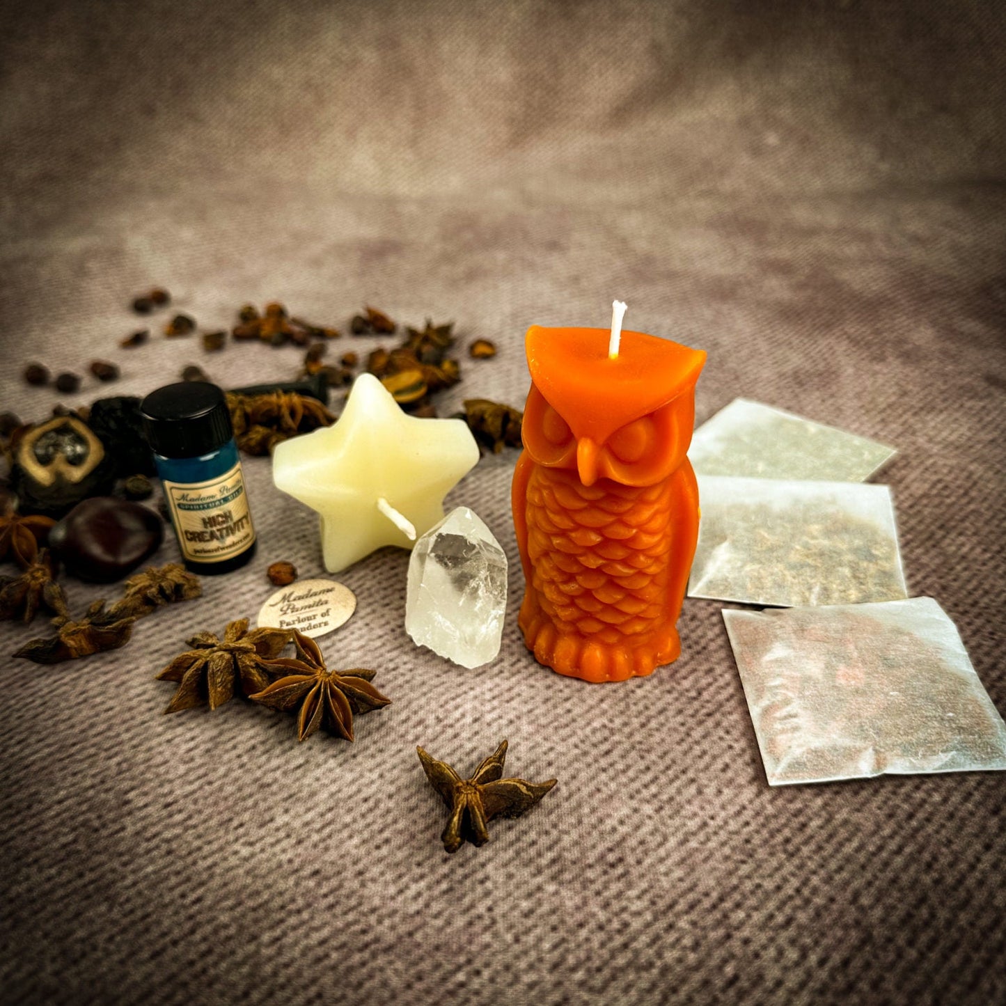 Wise Owl Wishing Star Candle Spell Kit - Wisdom & Success