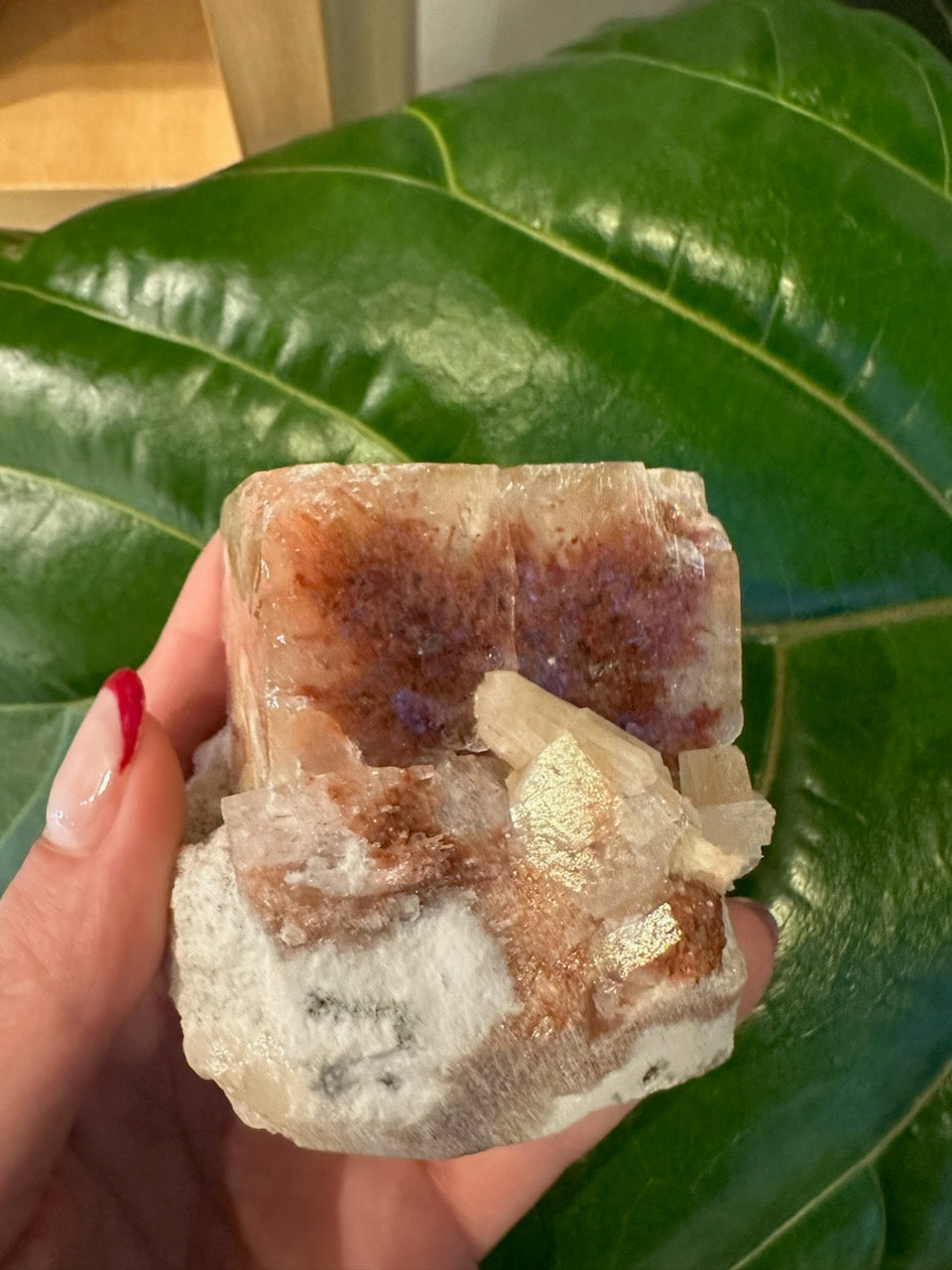 Red Apophyllite Cube (XL) from Pune, India