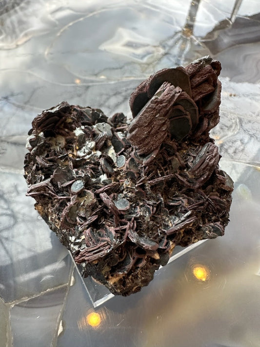 Hematite "Iron Rose" Crystal Cluster 220g