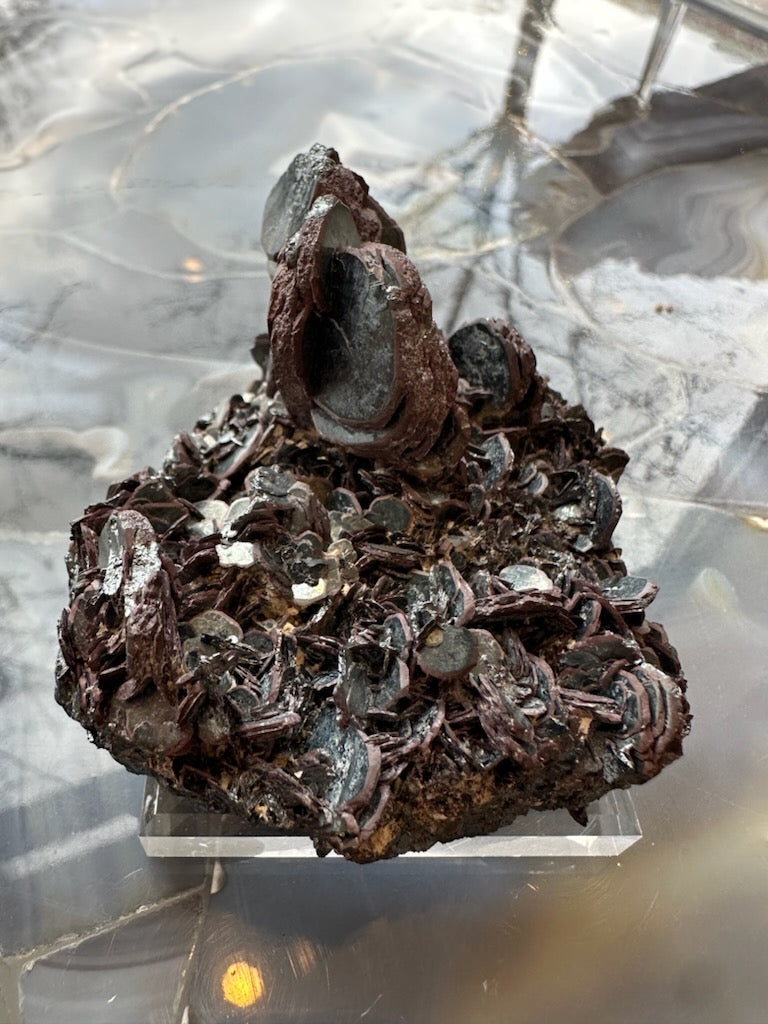 Hematite "Iron Rose" Crystal Cluster 220g