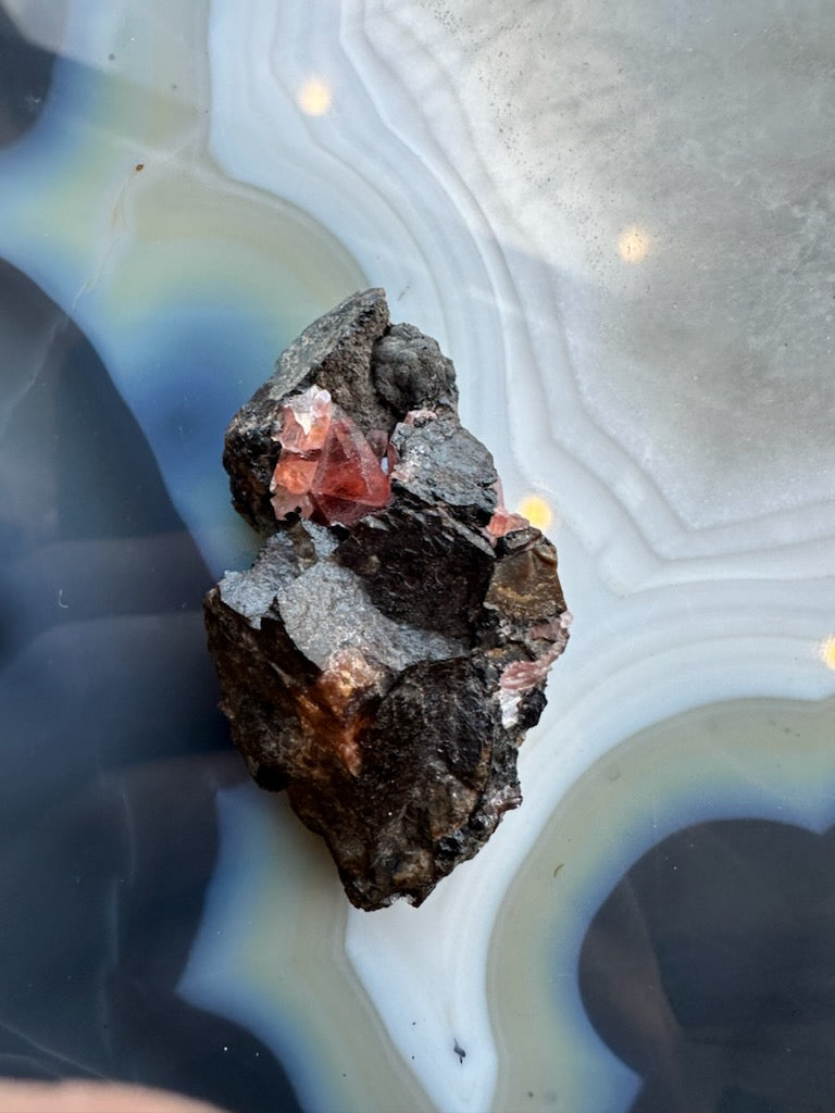 Rhodochrosite Gems on Matrix from Brazil