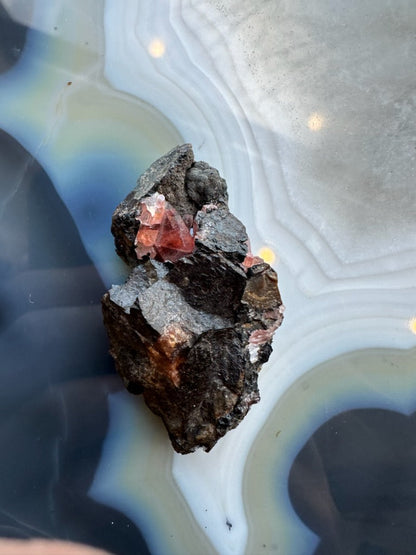 Rhodochrosite Gems on Matrix from Brazil