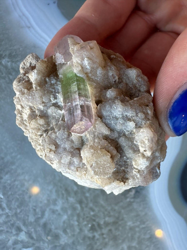 Watermelon Tourmaline on Albite Matrix 51g