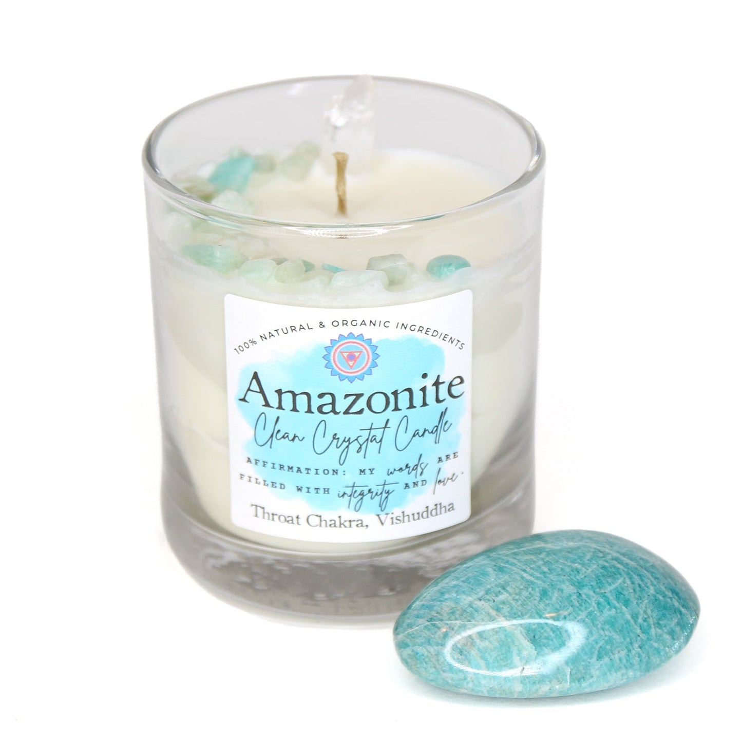 Amazonite Crystal Chakra Candle