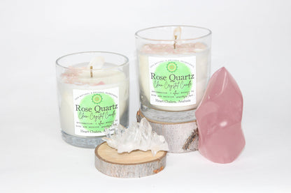 Rose Quartz Clean Crystal Candle