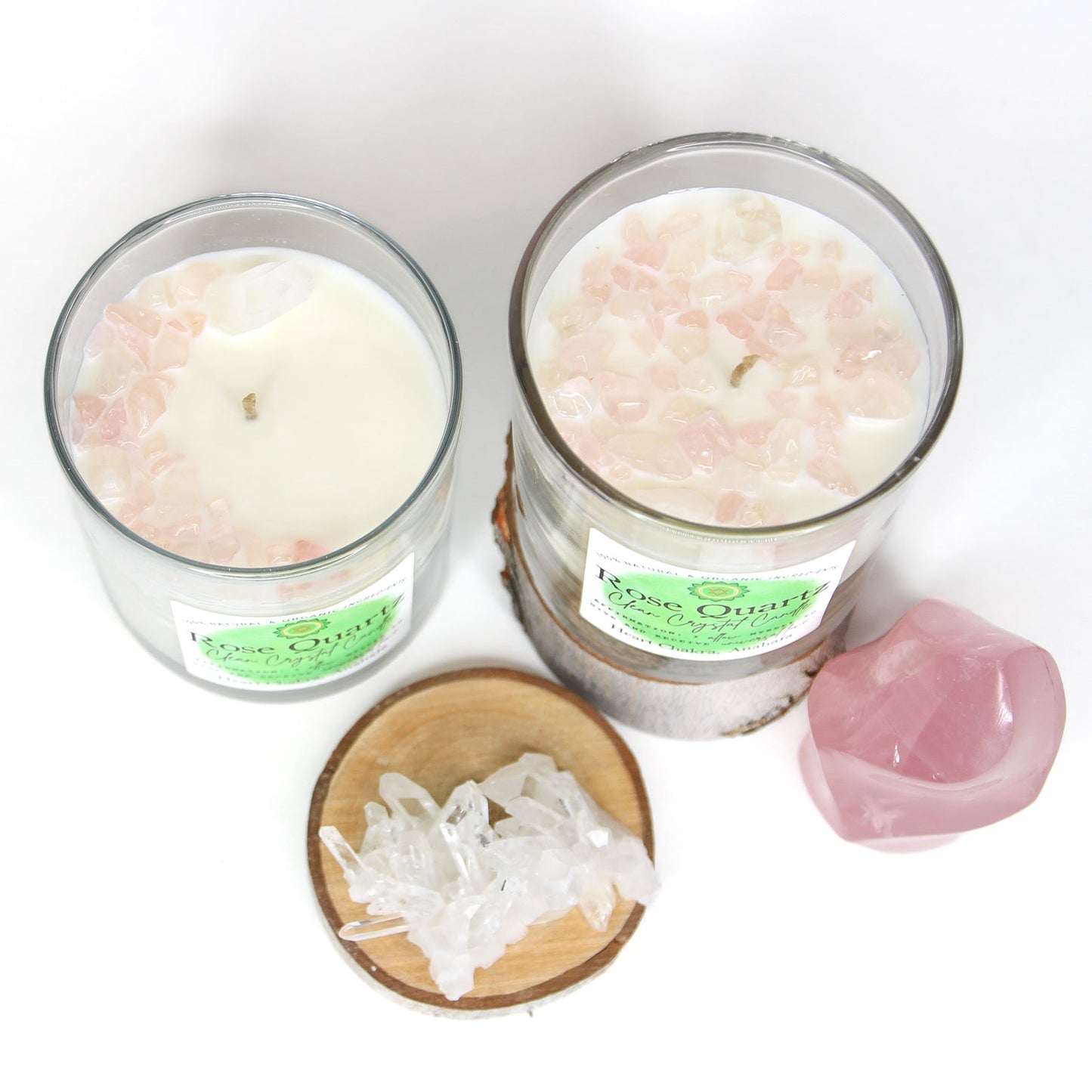 Rose Quartz Clean Crystal Candle