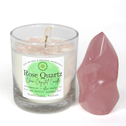 Rose Quartz Clean Crystal Candle