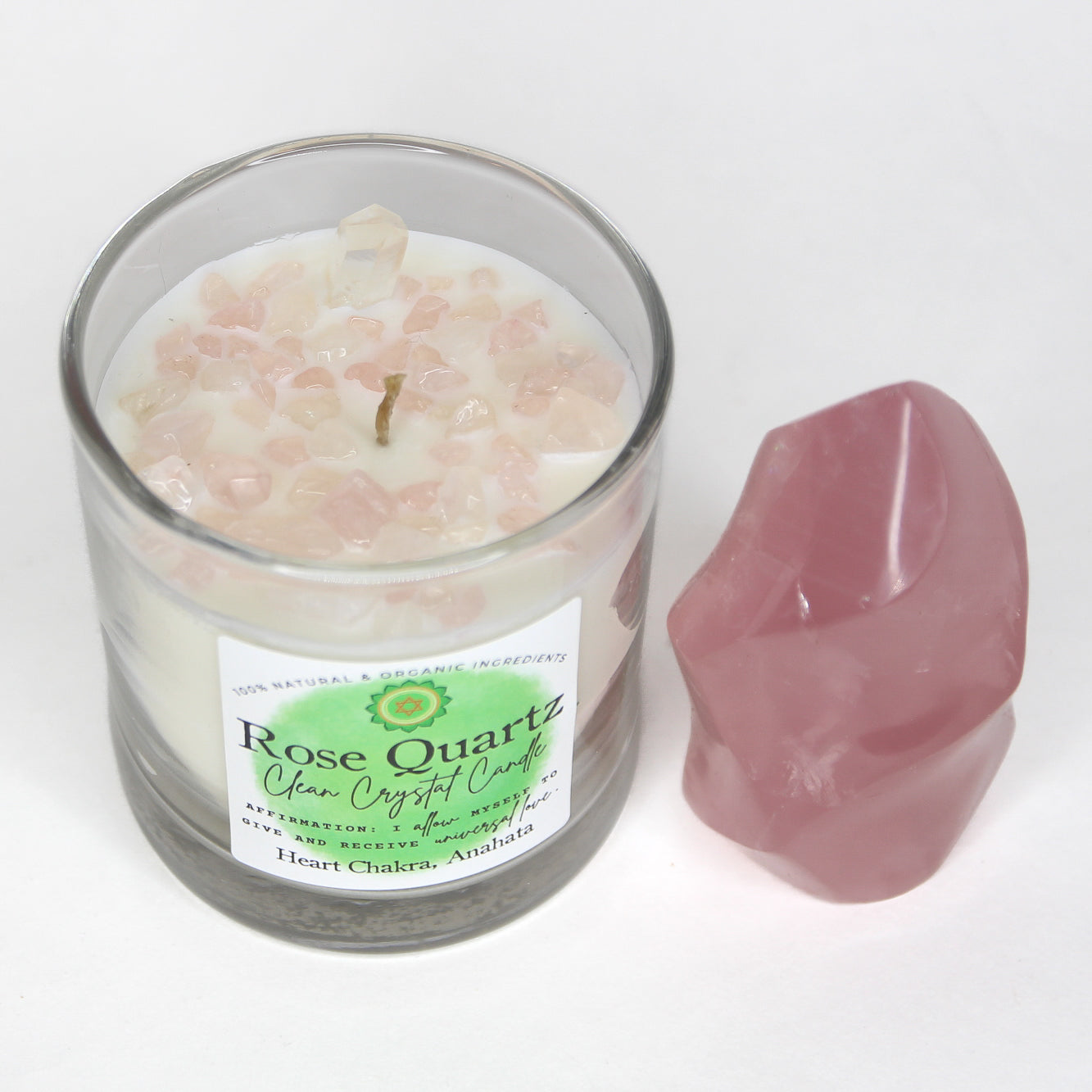 Rose Quartz Clean Crystal Candle