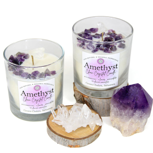 Amethyst Crystal Chakra Candle