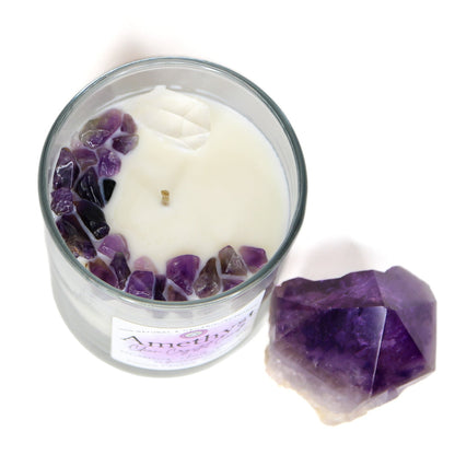 Amethyst Crystal Chakra Candle